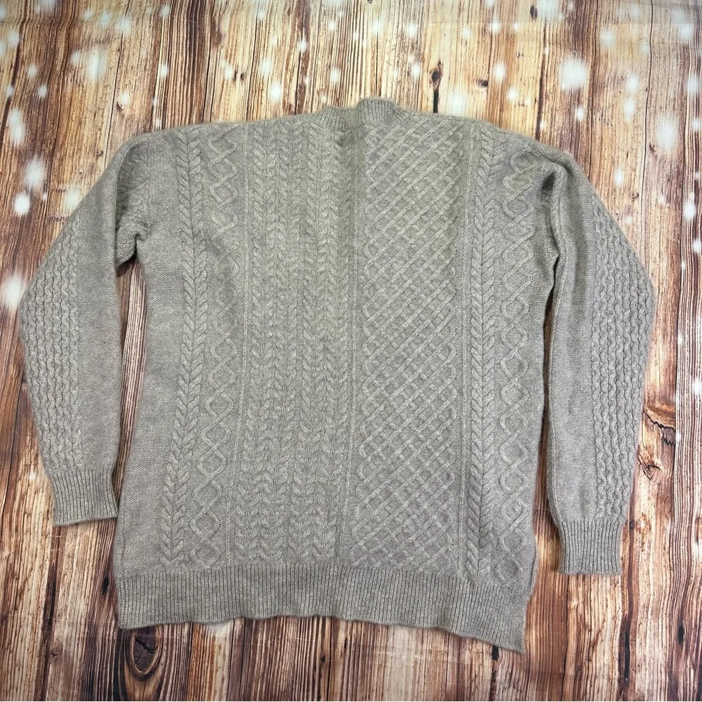 Nordstrom Signature Cashmere Cable Knit Women's Sweater Sz Small 100% Cashmere - Picture 3 of 10